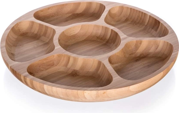 Razdeljen bambusov krožnik BRILLANTE Bambus 31,5 x 4 cm