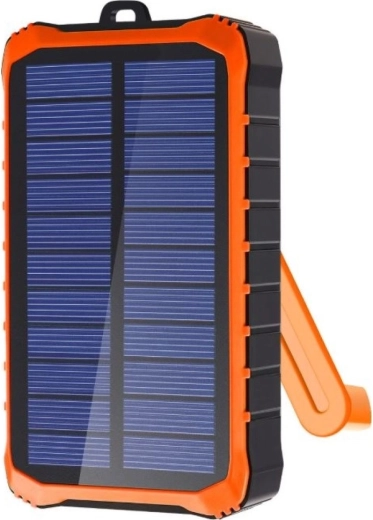 Sončna powerbanka z ročico 12000 mAh – siva
