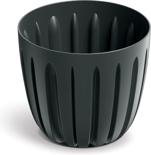 Plastičen lonček za rože Wario 16,8 cm ogljen