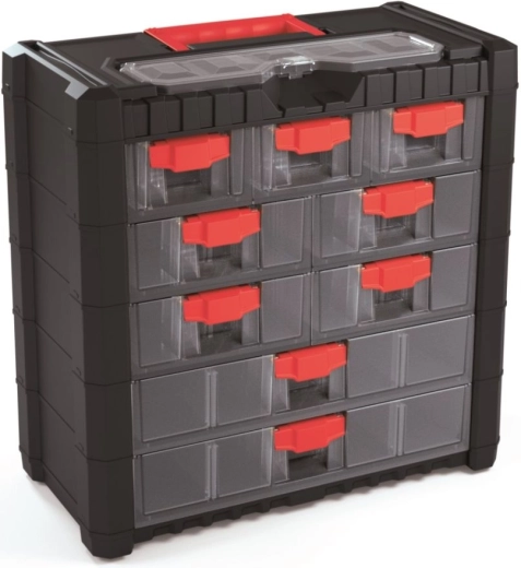 Plastični viseči organizator Multicase Cargo 400 × 200 × 392 mm, 9 predalov