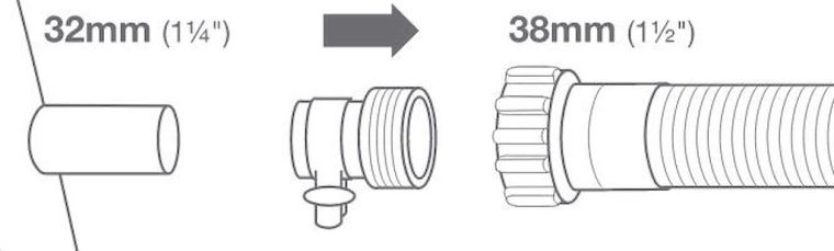 Intex adapter B za povezavo bazenskih cevi 32/38 mm (2 kosa)