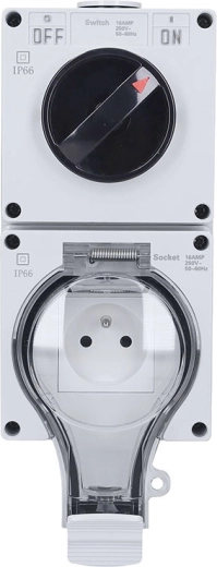 Solight zunanja vtičnica IP66 s stikalom