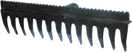 Grablje z izravnalno letvijo 38,5 × 11 cm, 13 zob, PA s steklenimi vlakni, brez ročaja