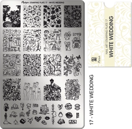 Moyra 17 Wedding – profesionalna šablona za žigosanje nohtov