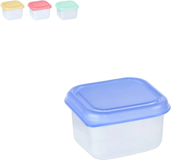 Mini kvadratna plastična doza 0,1 l – barvni mix