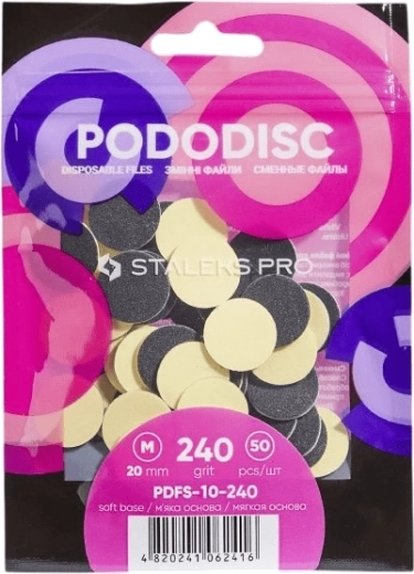 Nadomestni brusni papirji s soft plastjo STALEKS PRO PODODICS XS 240 grit