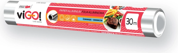 Aluminijasta folija 30 m × 28 cm, 8,5 µm