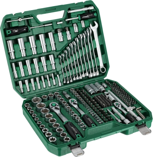 Komplet nasadnih in kombiniranih ključev 1/4", 3/8" in 1/2" (219 kosov) STALCO