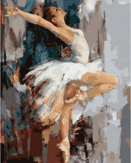 Kecja slikanje po številkah balerina v plesu 40 × 50 cm