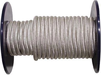 Poliamidna pletena vrv z jedrom 8 mm, bela, 100 m