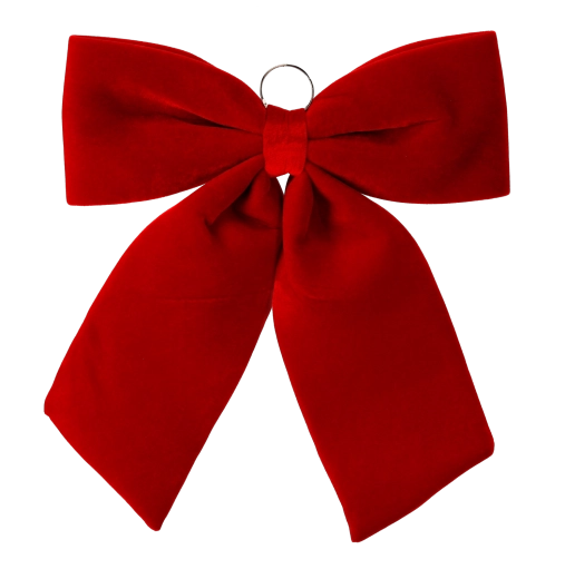 Božični pentelj 60 cm rdeč velur