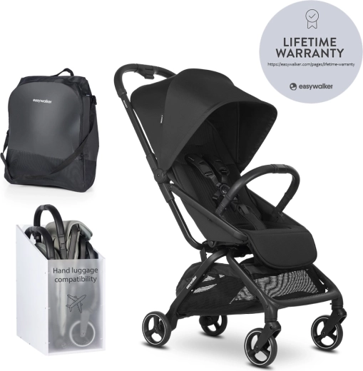 Easywalker športni voziček Rockey S pure black