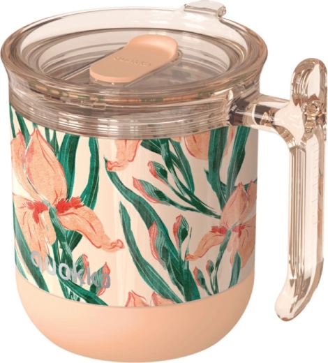 Termo lonček Quokka wave floral peach 260 ml