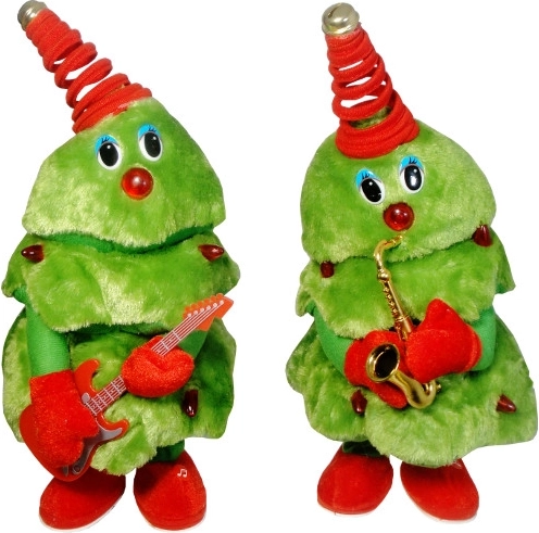 Božični plešoči in govoreči smrečica z glasbo