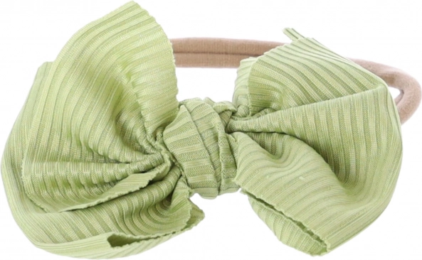 Otroški naglavni trak z mašno - zelena