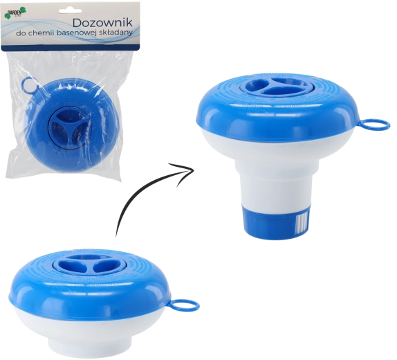 Zložljiv dozirnik bazenske kemije