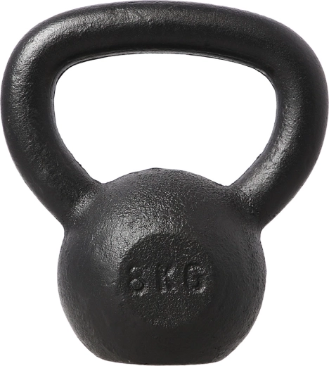 Litoželezni kettlebell HMS 8 kg, črn