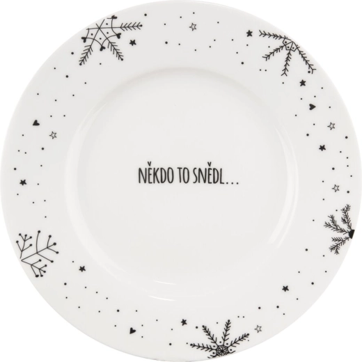 Porcelanasti desertni krožnik Vločka 20 cm
