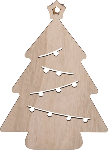 Solight LED Wall Decoration Christmas Tree Made of Wood 30 cm - 1 Piece