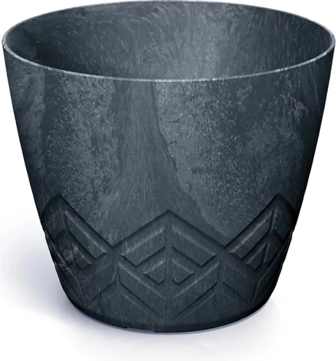 Flower pot with concrete effect, anthracite, diameter 15.8 cm