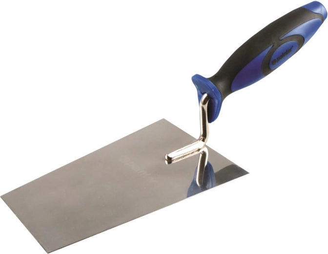 Zidarska žlica iz nerjavečega jekla 130 mm z gumijastim ročajem