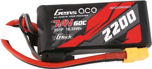 Baterija Gens Ace LiPo 2200mAh 7,4V 60C s konektorjem XT60
