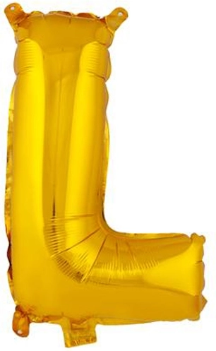 Foliasti balon črka L 30 cm zlata TORO