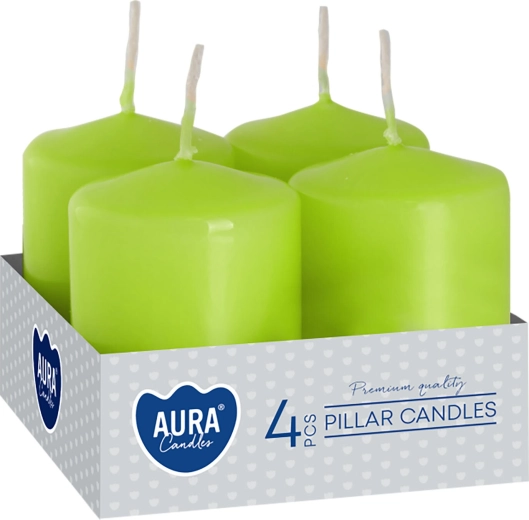 Adventne svečke olivno zelene 60 × 40 mm (4 kos)