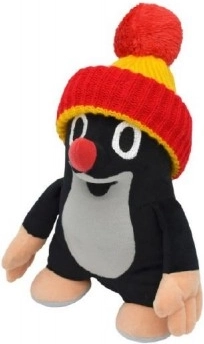 Plush Mole with Red-Yellow Beanie 24 cm