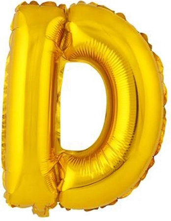 Foliasti balon črka D 30 cm zlata