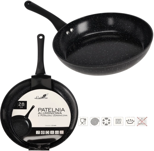 Aluminijasta ponev 28 cm s keramično prevleko za indukcijo