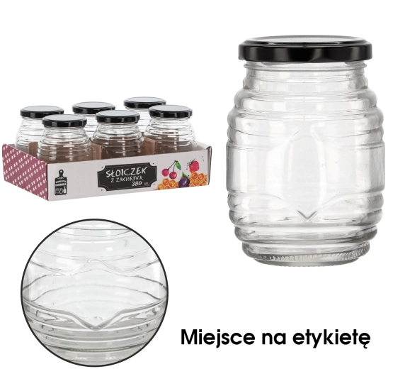 Steklenica s pokrovom 380 ml, črte