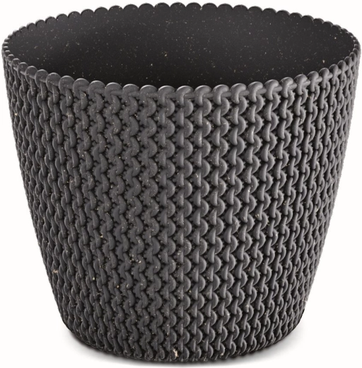 Cvetlični lonec Splofy Eco Wood 13 cm antracit
