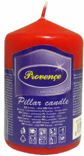 Parafinska cilindrična sveča rdeča 5 × 8 cm