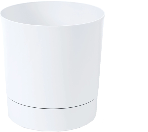 Cvetlični lonec s podstavkom Aura 35 cm bel