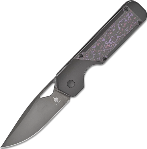 Kizer Militaw zložljiv žepni nož 8,5 cm, DLC, titan in Fatcarbon Purple Haze