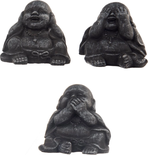 Keramična dekoracija sedeči Buda 8 × 7 × 8 cm (mešanica 3 različic)
