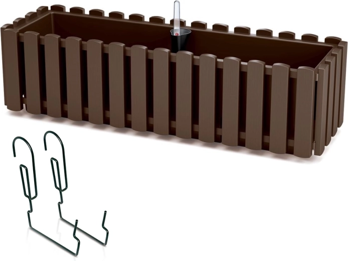 Samonamakalno viseče korito za ograjo 58 cm rjavo BOARDEE FENCYCASE