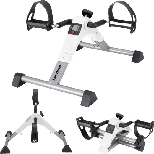 Zložljivo rehabilitacijsko pedalno kolo 2v1 z LCD zaslonom, belo