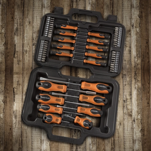 59-Piece Screwdriver and Bit Set in Case