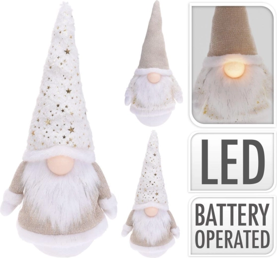 Christmas LED Gnome with Star 43 cm - 1 piece