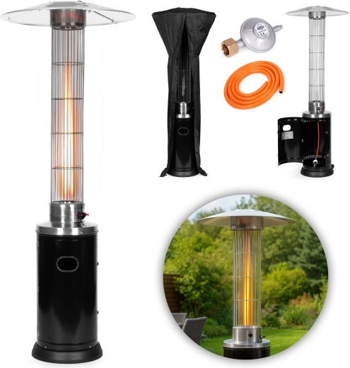 Multigarden plinski terasni grelnik 9 kW z regulatorjem, cevjo in zaščitno prevleko