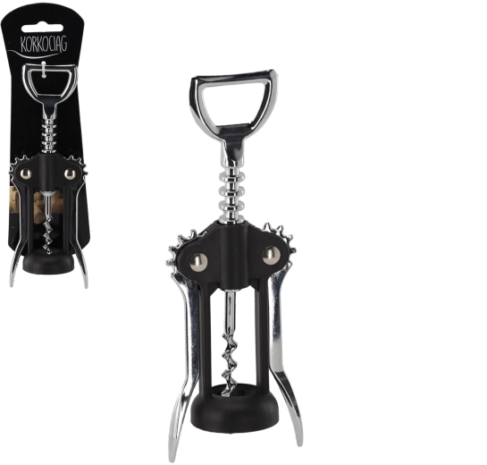 Nerjavno jeklen dvostopenjski odpirač za vino