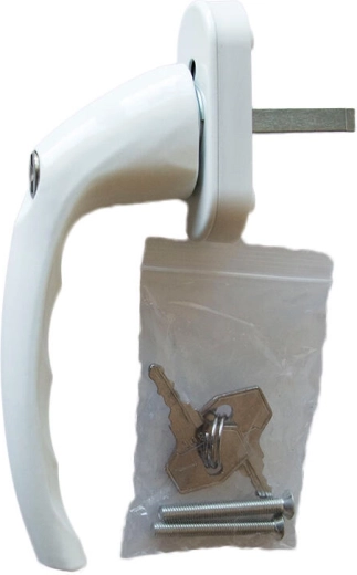 Zaklepna aluminijasta kljuka za plastična okna in vrata RICHTER – bela