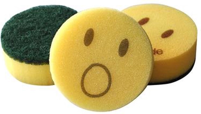 Okrogle gobice za pomivanje posode Smeško, 6 kos