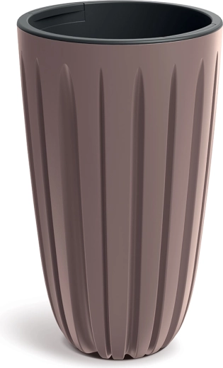 Cvetlični lonec Wario 29 cm marsala z notranjim vložkom
