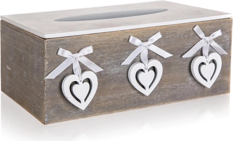 Škatla za papirnate robčke HEART 24 × 13,5 × 9,5 cm