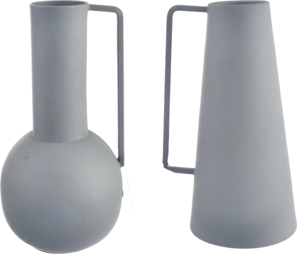 Pločevinasta vaza siva 21 cm (2 različici)