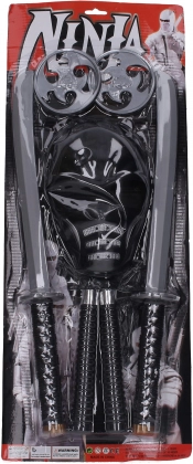 Ninja set: maska in pet orožij za otroke