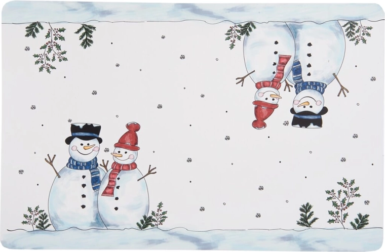 Božični plastični pogrinjek snežak 43 × 28 cm